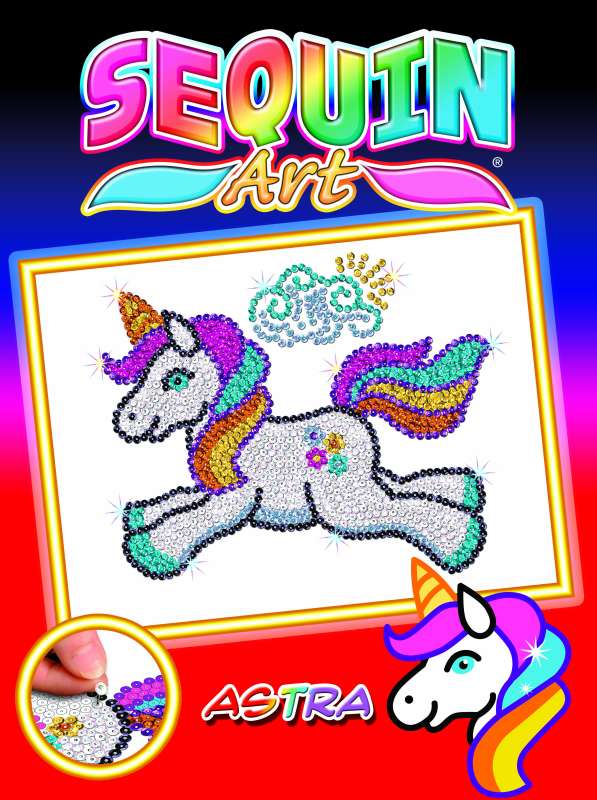 Sequin-Art Junior Paillettenbild Einhorn 1701